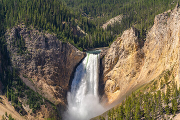 Yellowstone Lower Falls of the Grand Canyon in the Yellowstone National Park, Wyoming.