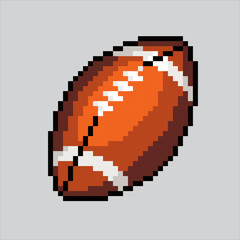 Pixel art illustration Rugby Ball. Pixelated Rugby Ball. Sports Rugby Ball icon pixelated
for the pixel art game and icon for website and video game. old school retro.