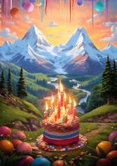 Vibrant birthday card designs