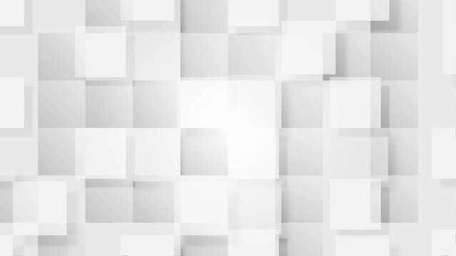 Seamless loop of abstract white square pattern in smooth motion for corporate backgrounds