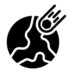meteorite glyph icon
