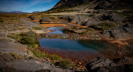 rio agrio cerca de caviahue en el sur patagonco