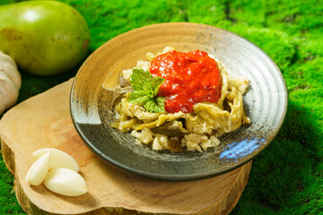 Special Chinese Seasoning Vegetable Eggplant with Minced Garlic
