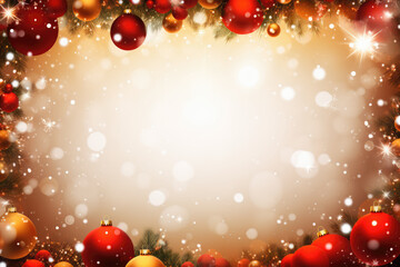 Obraz na płótnie Canvas Christmas Frame Background with Christmas Decorations