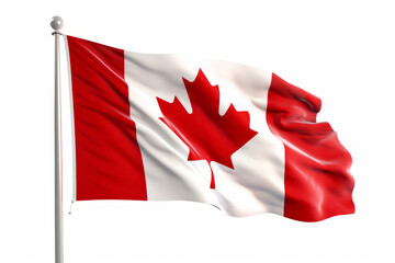 Waving flag of Canada. Flag symbols of Canada. Generated Ai.