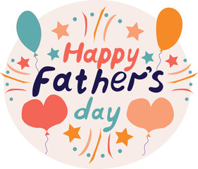 Happy Father's day clipart hand drawn. Stock vector illustrator.