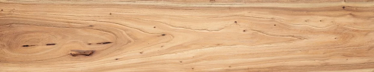 Foto op Plexiglas  Elm wood texture. Extra long elm planks texture background. Wide abstract texture background. © suey