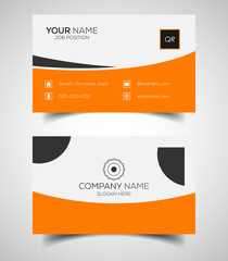 Double-sided creative and modern business card template. Vector illustration