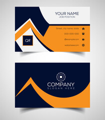 Double-sided creative and modern business card template. Vector illustration