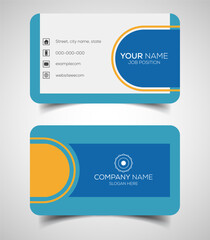 Double-sided creative and modern business card template. Vector illustration