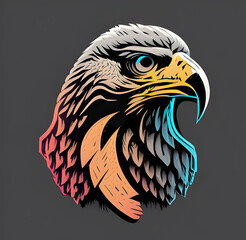 Falcon logo generative AI.