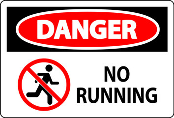 Prohibition Sign, No Running Symbol