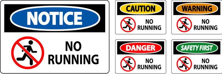 Prohibition Sign, No Running Symbol