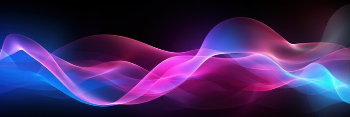 Abstract wave background. Wallpaper and banner. Generative AI