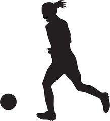 silhouette of a soccer player
