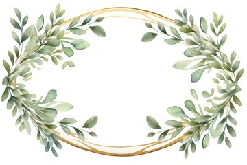 Vintage Luxury wedding invitation card template. template, Water Color Pastel Flower and bloom, Wedding decorative perfect rectangle frame border with gold line art, leaves branches, foliage. Elegant