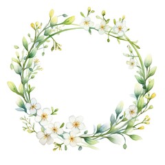 Fototapeta premium Vintage Luxury wedding invitation card template. template, Water Color Pastel Flower and bloom, Wedding decorative perfect rectangle frame border with gold line art, leaves branches, foliage. Elegant