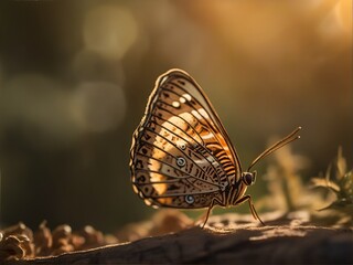 Obraz premium butterfly on leaf