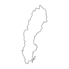 sweden map icon vector