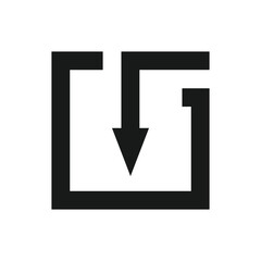 Fototapeta premium enter icon vector