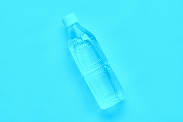 Monochromatic color plastic water bottle.