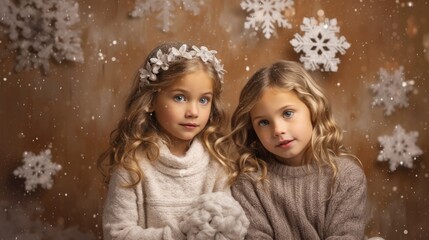 two girls winter party