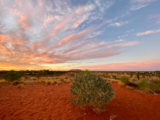 sunrise over the desert