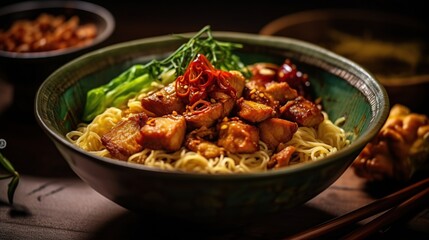 Indonesian bakmi ayam chicken noodles Generative AI