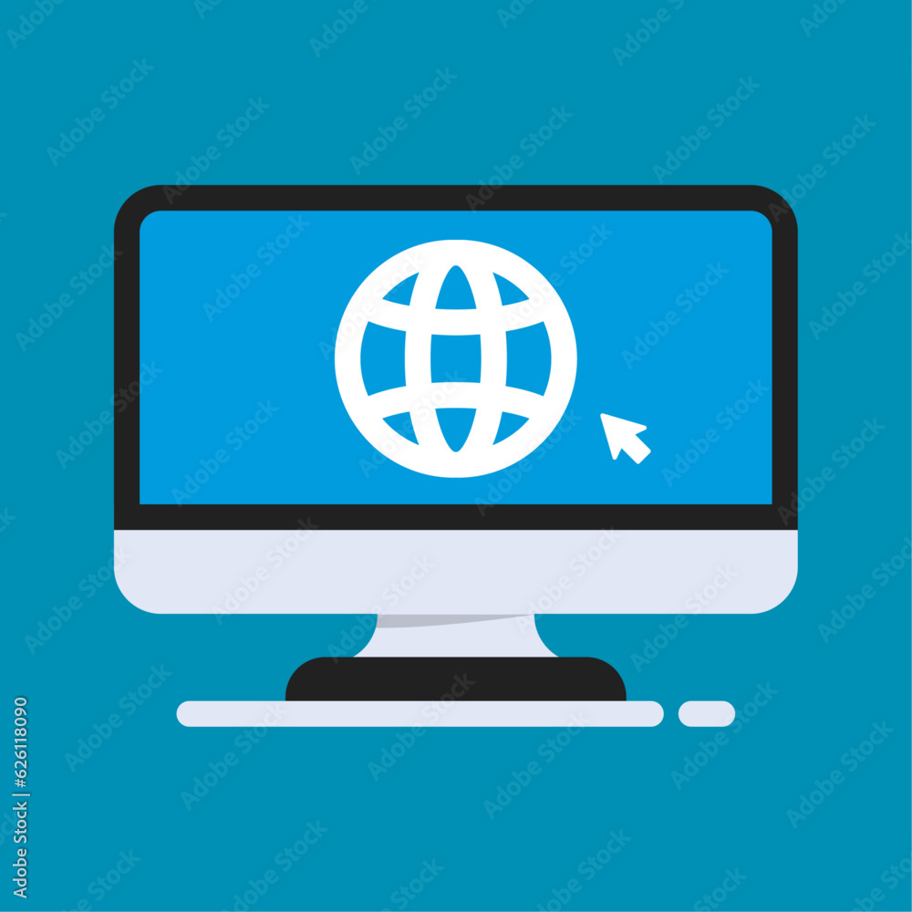 Poster go to web symbol icon. sign for mobile concept and web design. vector illustration