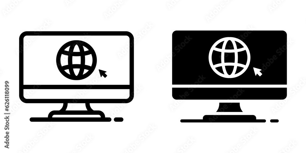 Poster go to web symbol icon. sign for mobile concept and web design. vector illustration
