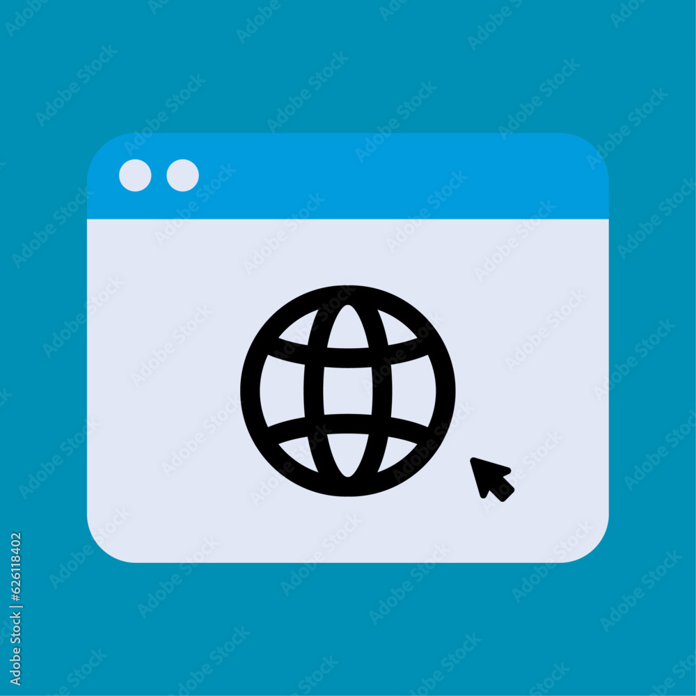 Poster go to web symbol icon. sign for mobile concept and web design. vector illustration
