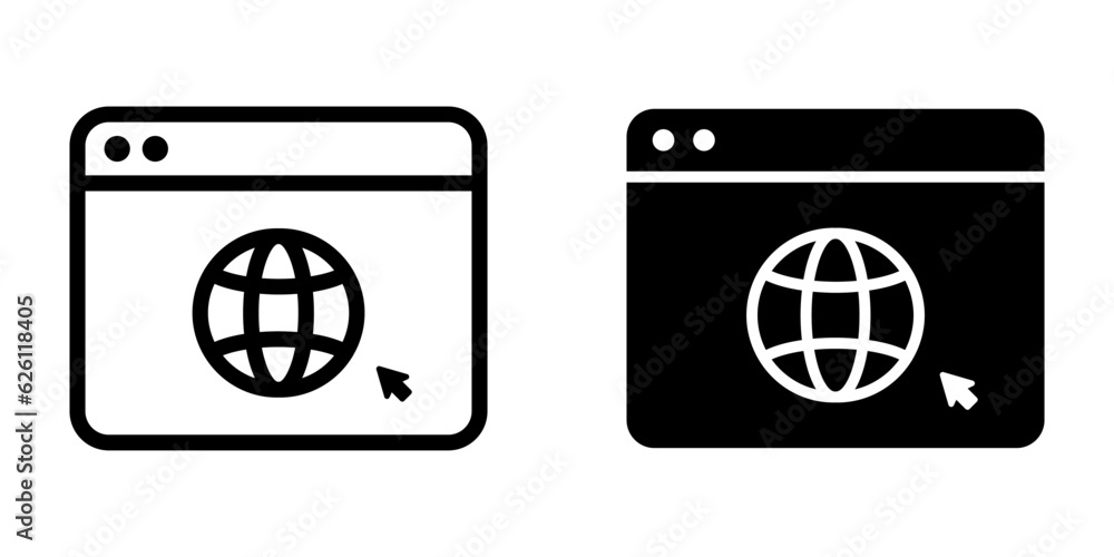 Poster go to web symbol icon. sign for mobile concept and web design. vector illustration