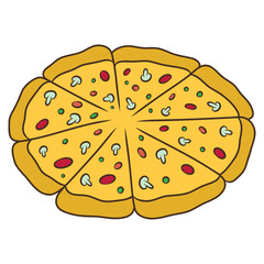 food pizza illustration