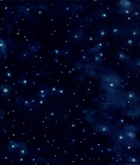 Fototapeta premium starry night sky watercolor 