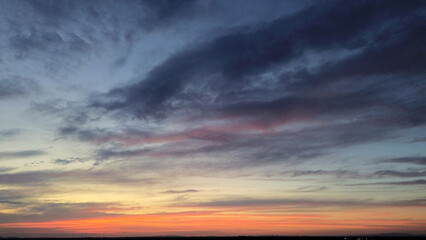 Fototapeta na wymiar Skyscapes , Aerial , Sky , Sunsets