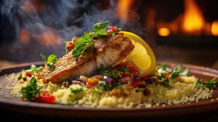 Grilled red snapper