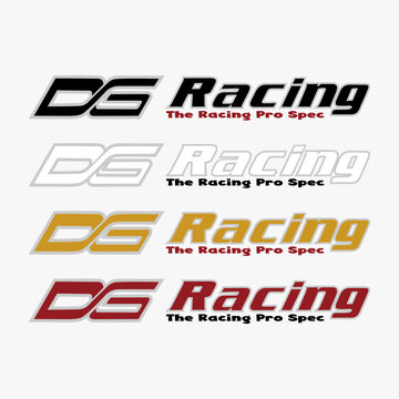vector of  writing  DG racing.. This letters can be used for printing and cutting stickers or graphic design