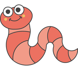 Worm Cute Character