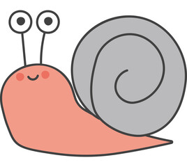 Snail Cute Character