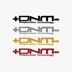 vector of  writing DNM.. This letters can be used for printing and cutting stickers or graphic design
