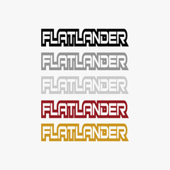 vector of  writing flat lander.. This letters can be used for printing and cutting stickers or graphic design