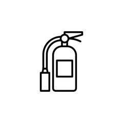APAR icon, fire extinguisher with scratch style, white background