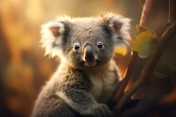 Fototapeta premium Coala cub on a tree