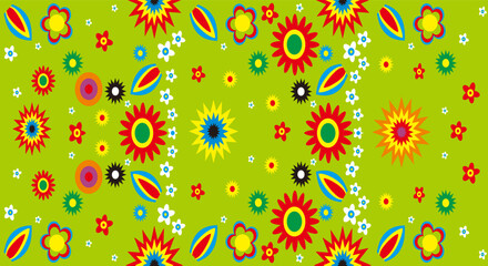 seamless background with flowers. flower abstract vector illustration.  green and flower background