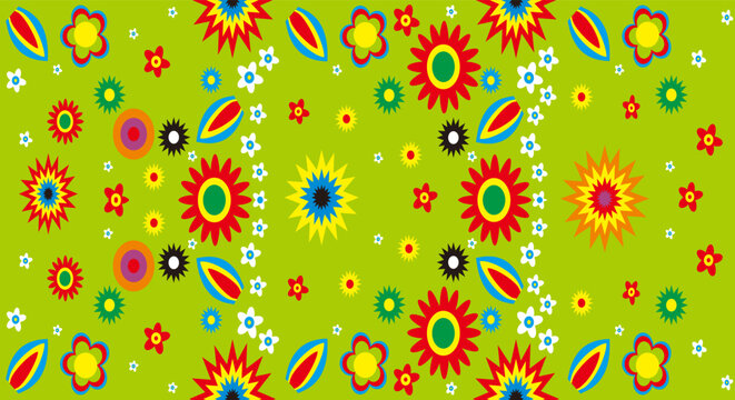 seamless background with flowers. flower abstract vector illustration.  green and flower background