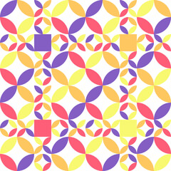 Seamless Abstract Geometric Pattern Decorative Ornament Wall Textile Fabric Background Seamless Vector Illustration Red Purple White