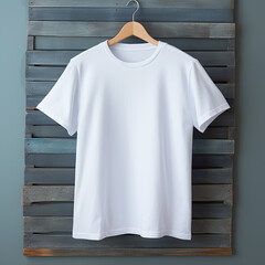 White color-t-shirt with copy space for your design. Fashion concept