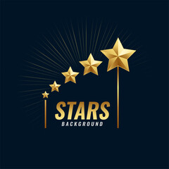 golden star trail path background for service rating design