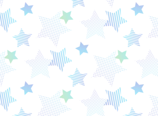  ポップな星のシームレスなパターン © Nagi Mashima