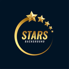 premium golden star background with trail path for service rating design